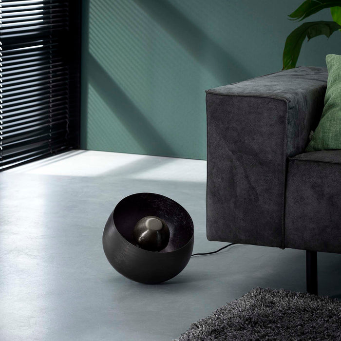 by fonQ Babet Tafellamp Ø 28 cm - Zwart Nikkel