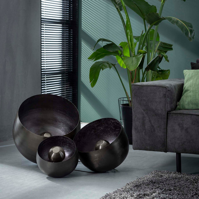 by fonQ Babet Tafellamp Ø 28 cm - Zwart Nikkel