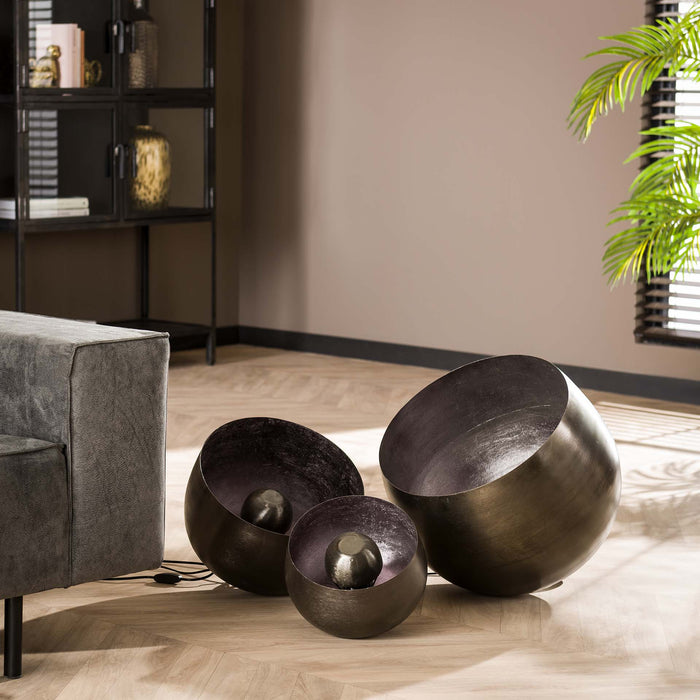 by fonQ Babet Tafellamp Ø 36 cm - Zwart Nikkel