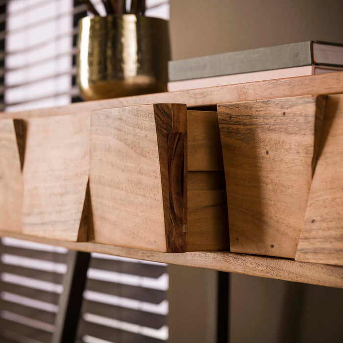 by fonQ Demi Sidetable met 2 Lades - Acaciahout