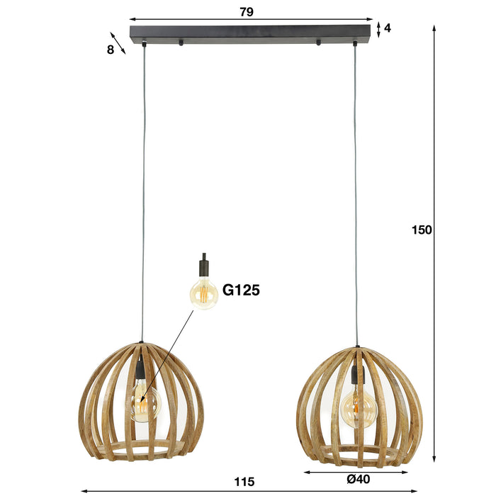 by fonQ Rico Hanglamp - Mangohout