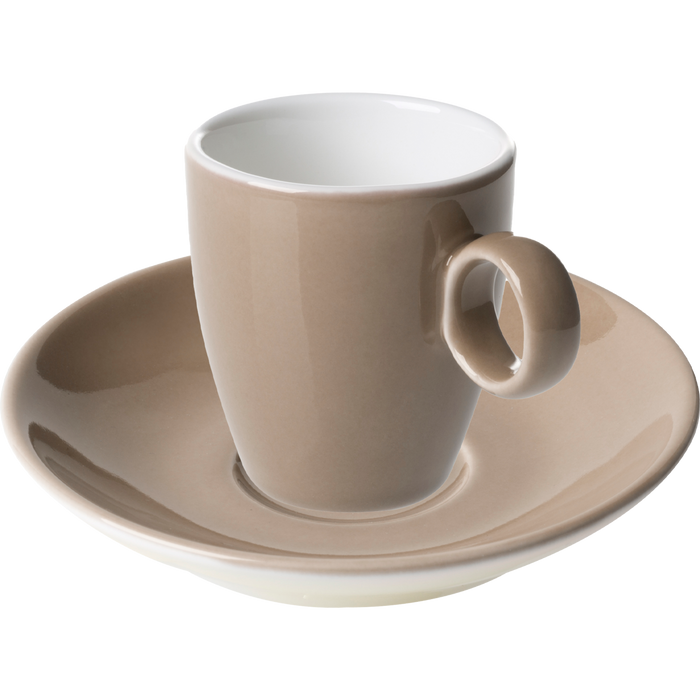 Maastricht Porselein Espressokop en schotel Bart Colour Cafe 6.5 cl Bruin 2 stuks