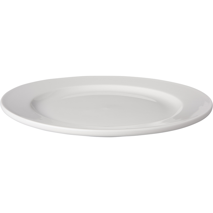 Mammoet Bord brede rand Budgetline 24.5 cm Wit Porselein 3 stuks