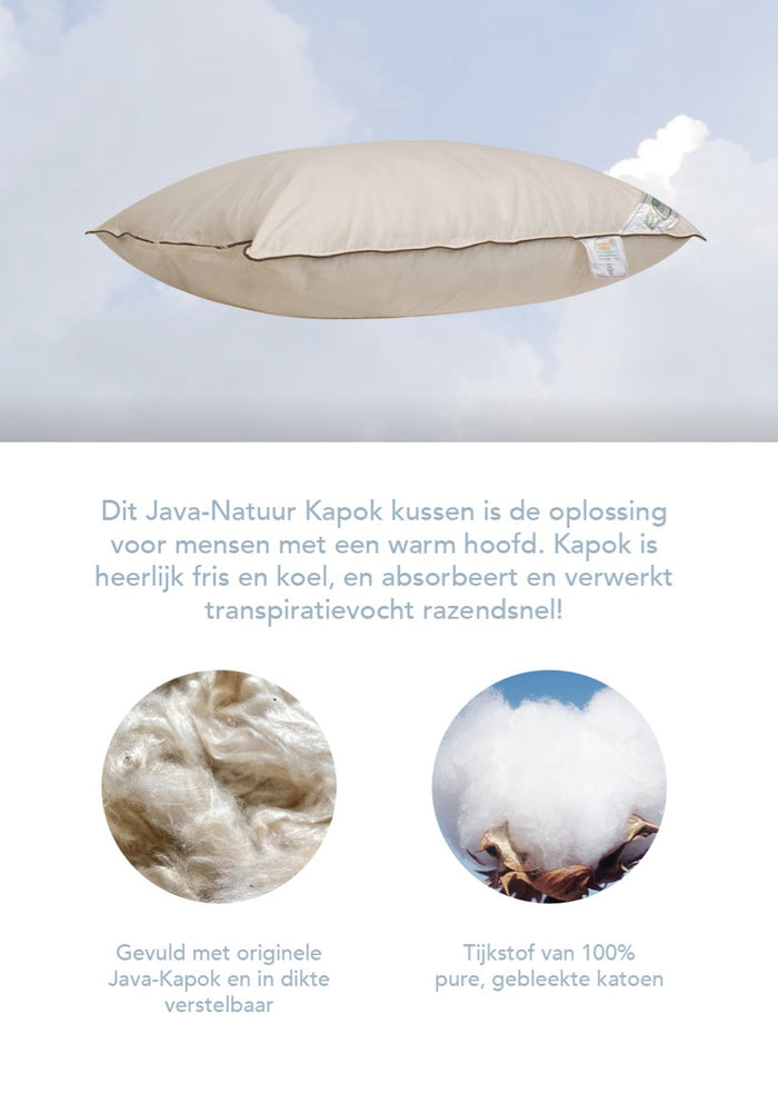 NachtrustOnline - Kapok Kussen- 60x70cm