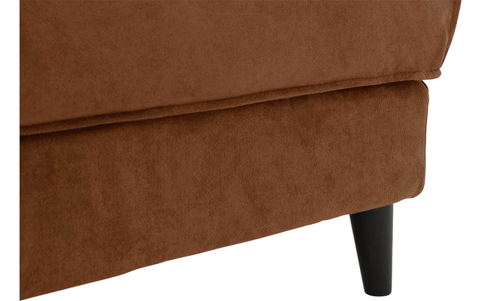 Goossens Hocker Jonas in stof fijn geweven cognac