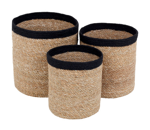 Home Delight - Mand zeegras small zwart set|3
