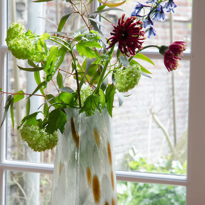 Home Delight - Vaas Nika grijs glas 34cm