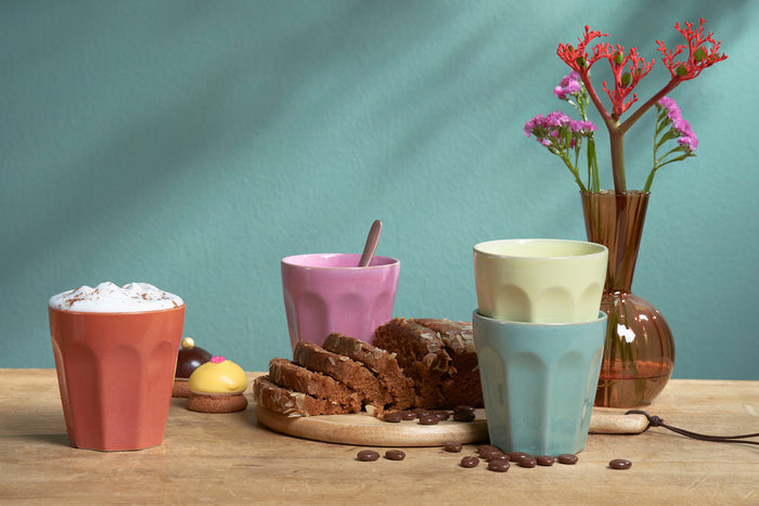 Mica Decorations Rico Beker - Set van 4 - 330 ml - Meerkleurig