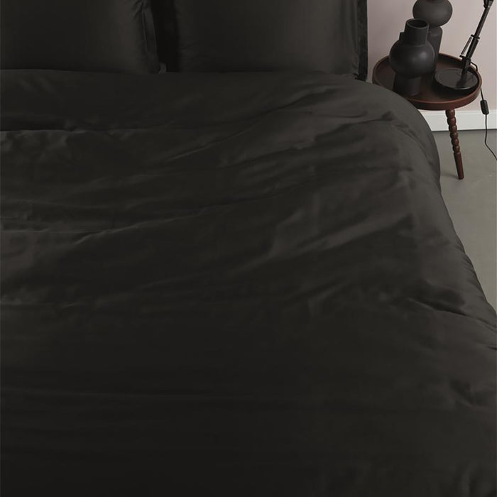 Ambiante Satin Dekbedovertrek 240 x 200/220 cm - Zwart
