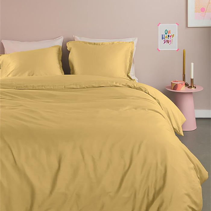 Ambiante Satin Dekbedovertrek 140 x 200/220 cm - Lichtgeel