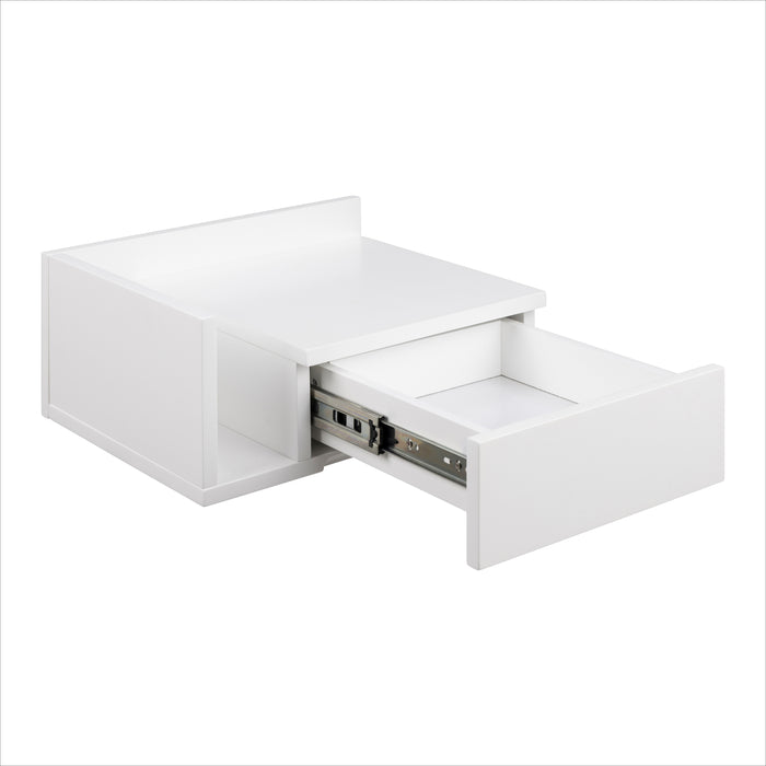 by fonQ basic Zoey Nachtkastje met zijvakje - Wit