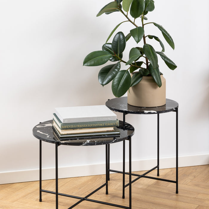 by fonQ Dainty Bijzettafel Ø 42 cm - Zwart