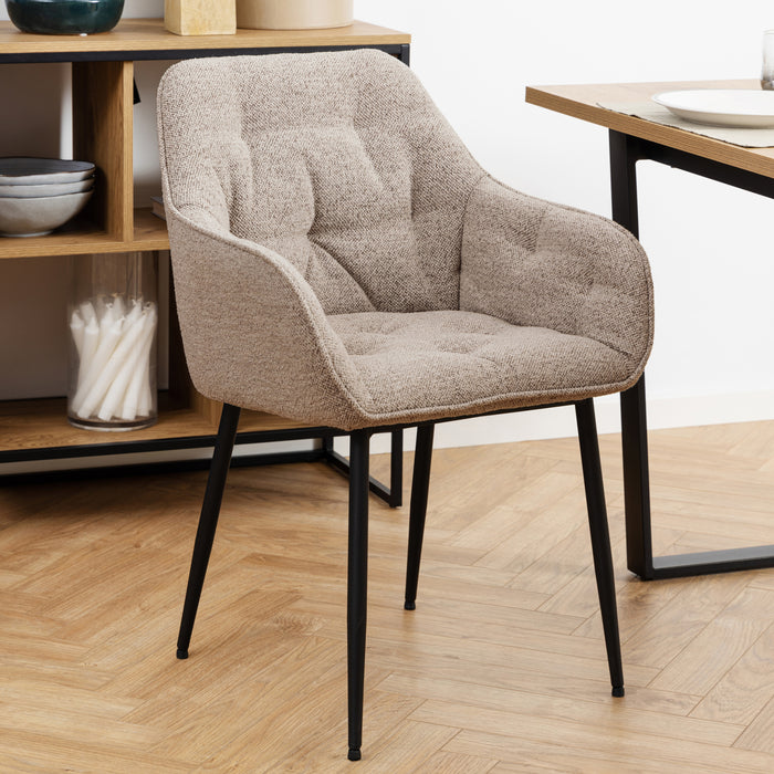 by fonQ Lopin Eetkamerstoel - Beige - 4-poot