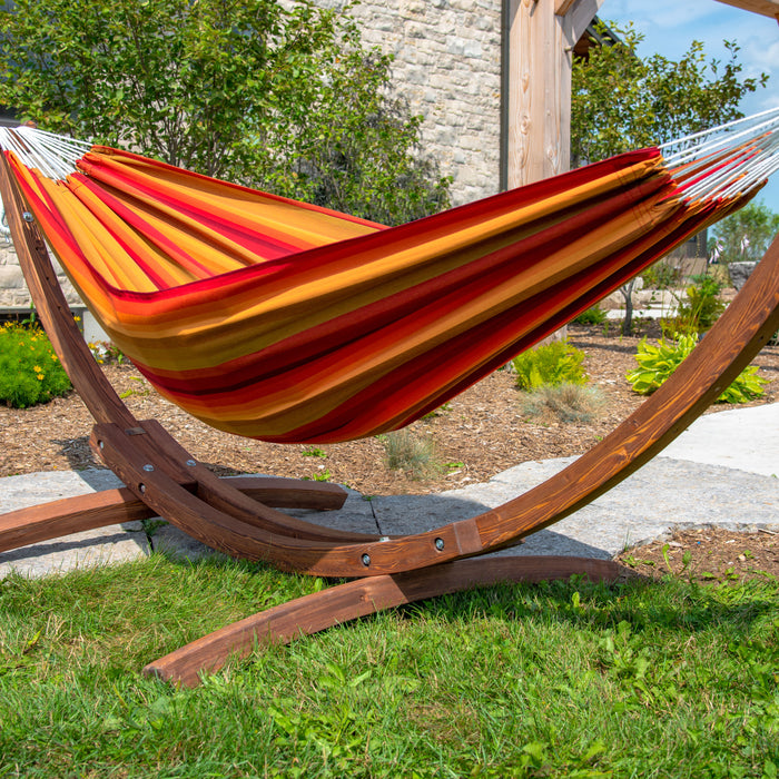 Vivere Double Sunbrella Hangmat met Standaard