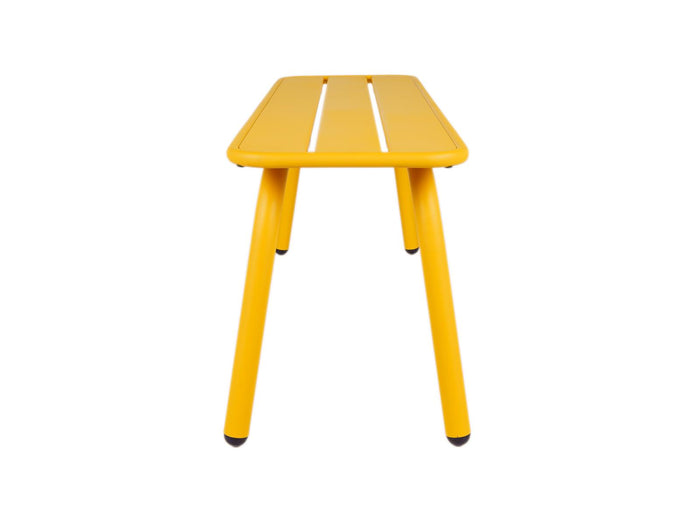 Metalen tuinbank Max 120 cm okergeel