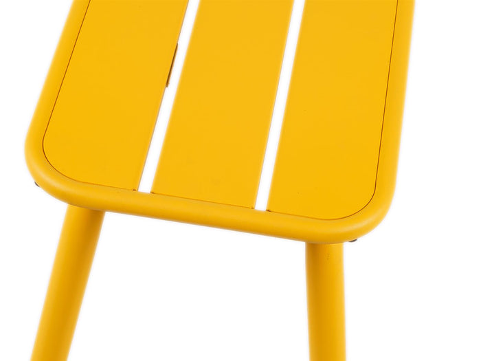 Metalen tuinbank Max 120 cm okergeel