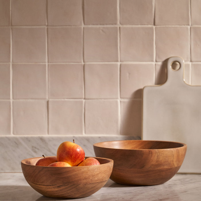 Kave Home - Delci set van 2 acaciahouten kommen