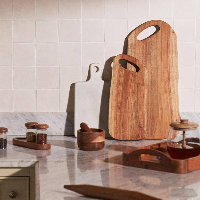 Kave Home - Delci set van 2 acaciahouten kommen