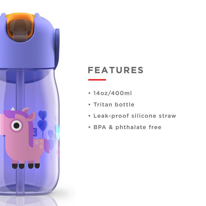 Zoku Drinkbeker Kids Flip met Rietje 415 ml Unicorn