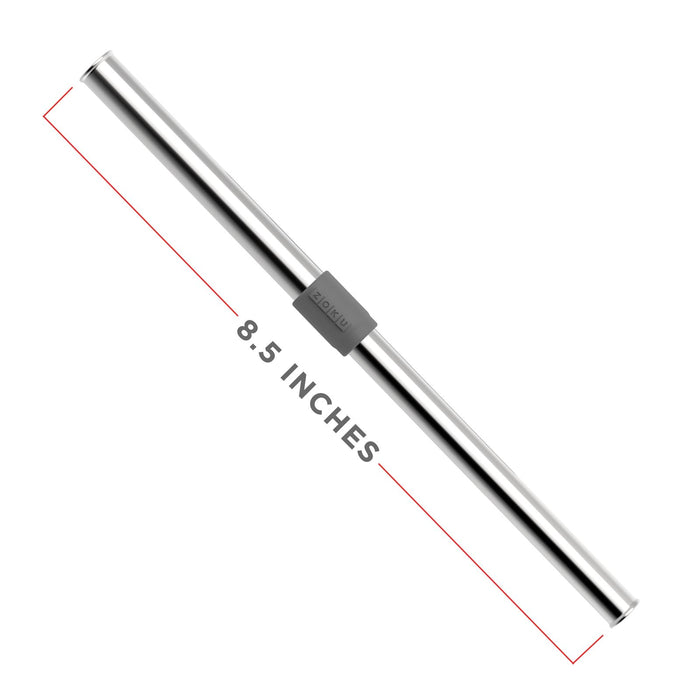 Herbruikbaar Rietje, RVS|Siliconen, BPA vrij, Grijs - Zoku | Pocket St