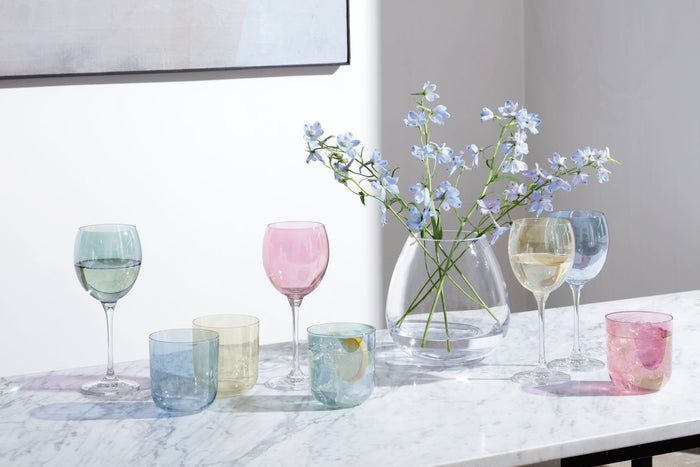 L.S.A. - Polka Wijnglas 400ml Mother of Pearl Set van 4 Stuks