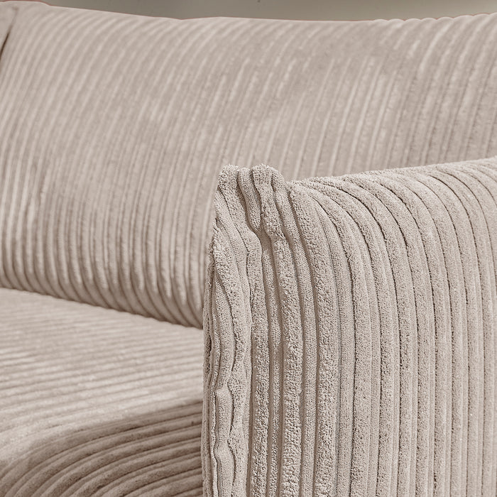 by fonQ Ribbon 3-zitsbank - Rib - Crème