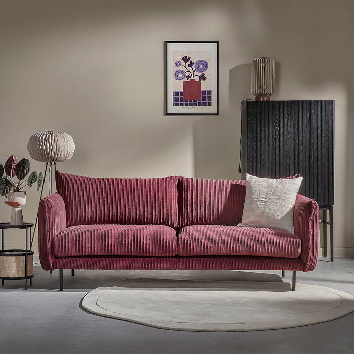 by fonQ Ribbon 3-zitsbank - Rib - Bordeaux