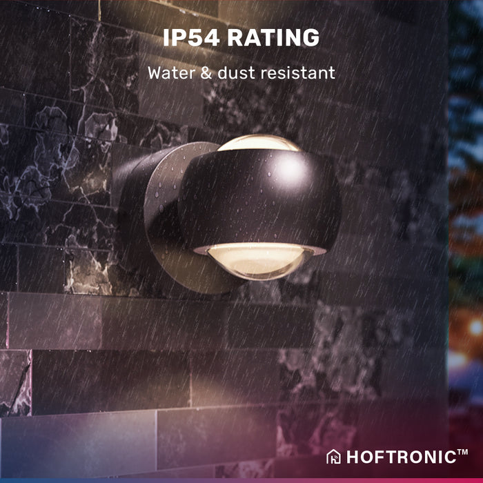 HOFTRONIC Cupo Smart wandlamp RGBWW IP54 Zwart WiFi + Ble Up and Down