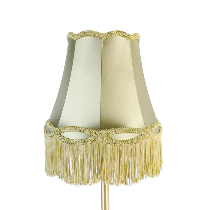 QAZQA Klassieke tafellamp messing met granny kap groen 30 cm - Simplo