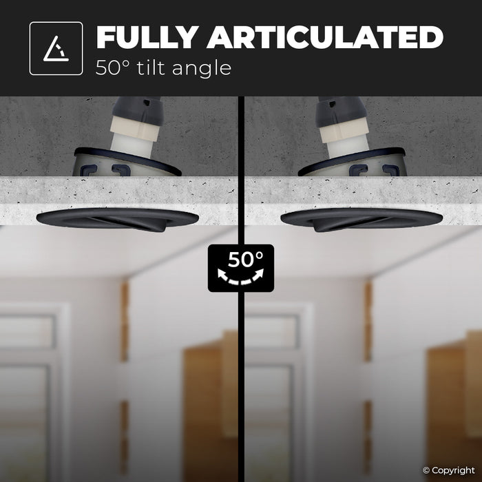 HOFTRONIC 6x - LED Inbouwspots Badkamer IP65 Zwart