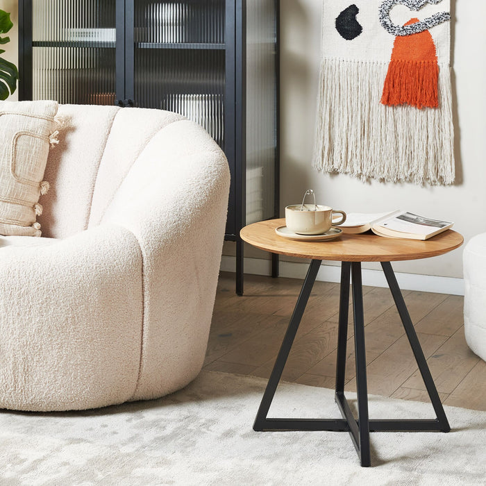 Beliani - ATOKA - Bijzettafel - Lichte houtkleur - MDF