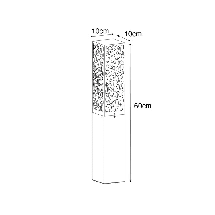 QAZQA Modern buiten paaltje zwart 60 cm IP44 - Nicole