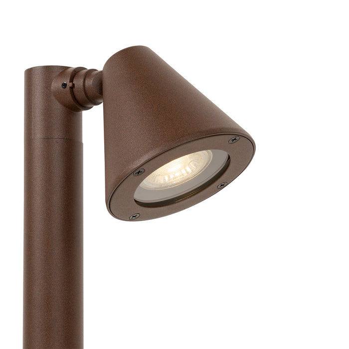 QAZQA Modern buiten paaltje roestbruin 30 cm IP44 verstelbaar - Ciara