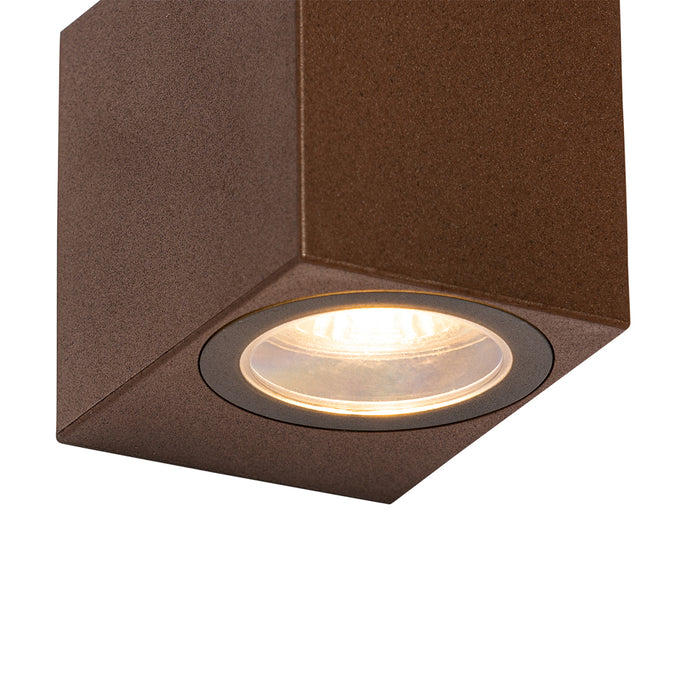 QAZQA Moderne buiten wandlamp roestbruin kunststof - Baleno