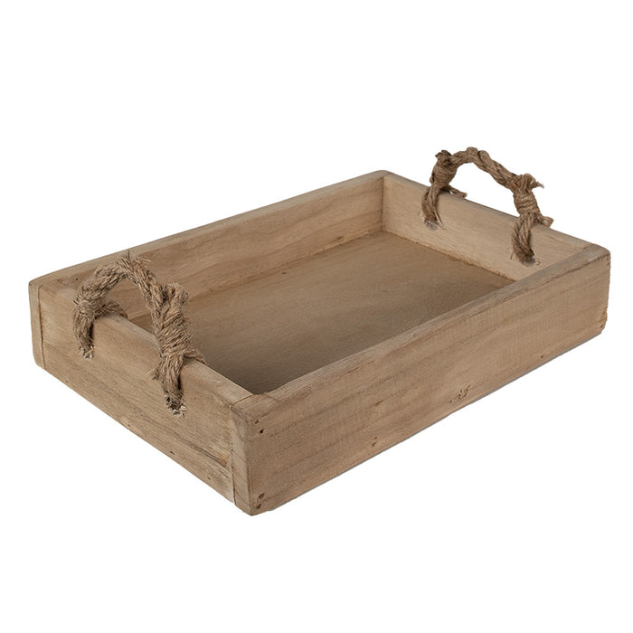 Clayre & Eef Decoratie Dienblad 37x25x7 cm Bruin Hout Rechthoek