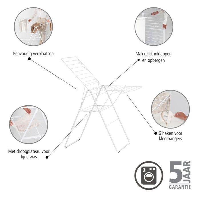 Brabantia HangOn Droogrek 20 Meter - White