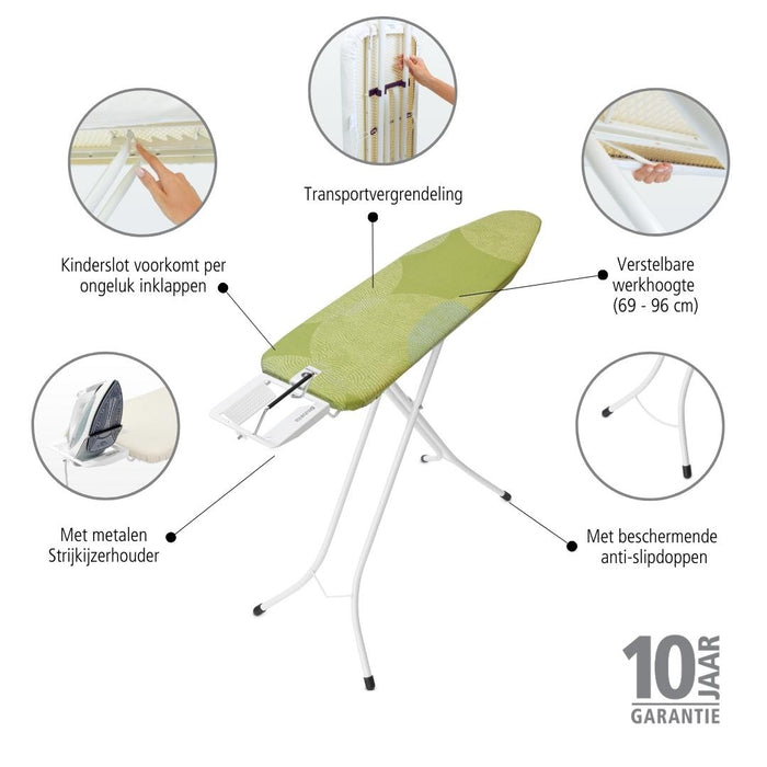 Brabantia Calm Rustle Strijkplank A 110 x 30 cm - Wit
