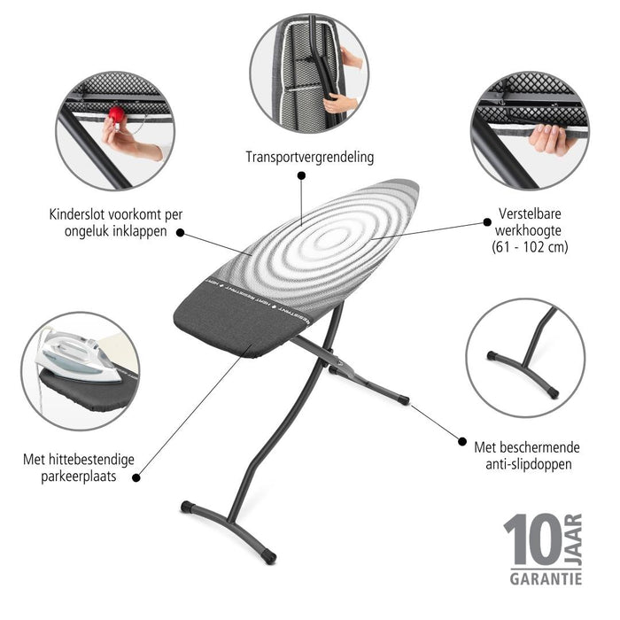 Brabantia Ellips Titan Oval Strijkplank 135 x 45 cm