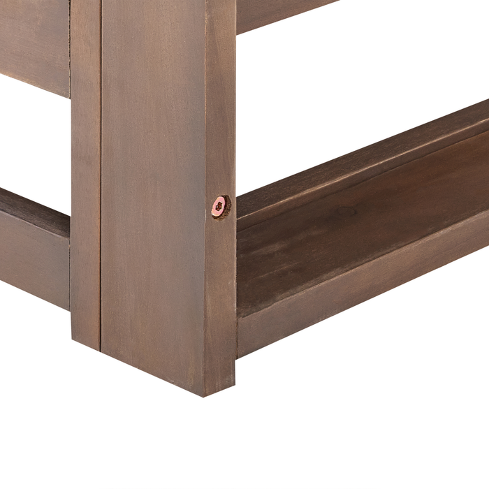 Beliani - TRANI - Tuinbank - Donkere houtkleur - Acaciahout