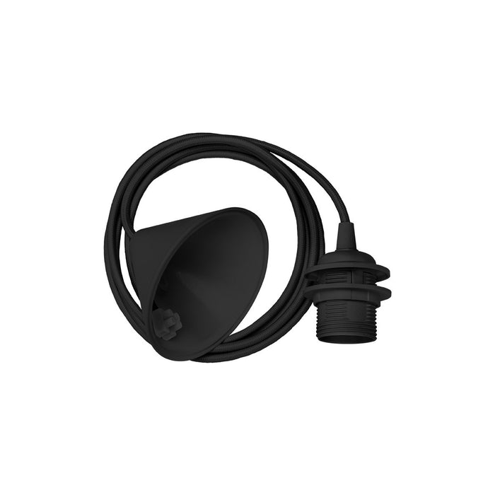 Umage Acorn hanglamp zwart met brass - met koordset zwart - Ø 14 cm