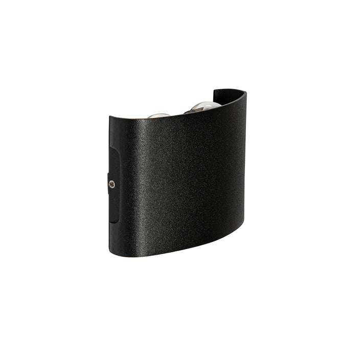 QAZQA Buiten wandlamp zwart incl. LED 4-lichts IP54 - Silly