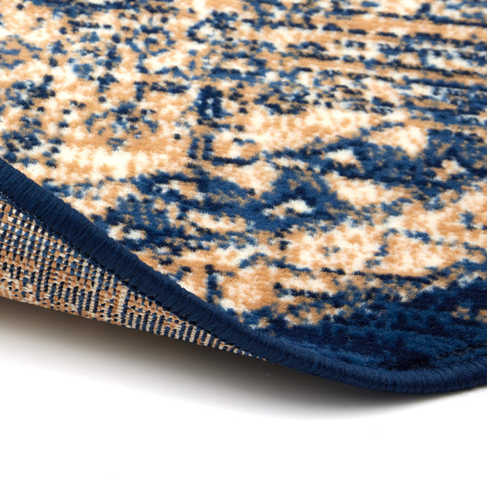 Interieur05 Vloerkleed Vintage Aila Blauw Rond 160cm