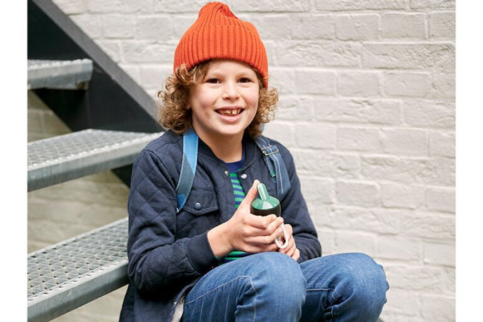 Isoleerfles flip-up Campus 350 ml - Flowers & butterflies