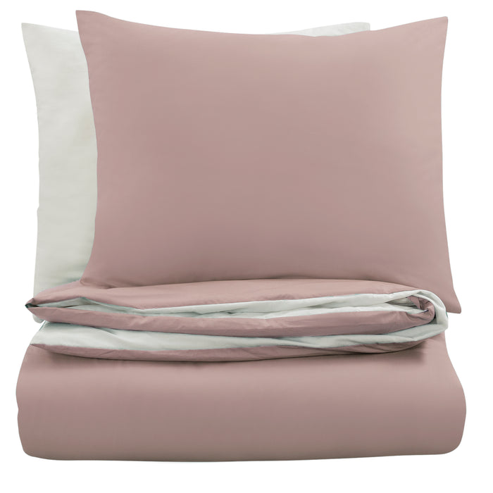 Dekbedovertrek My Luxe. percal katoen 240x200|220 - roze wit