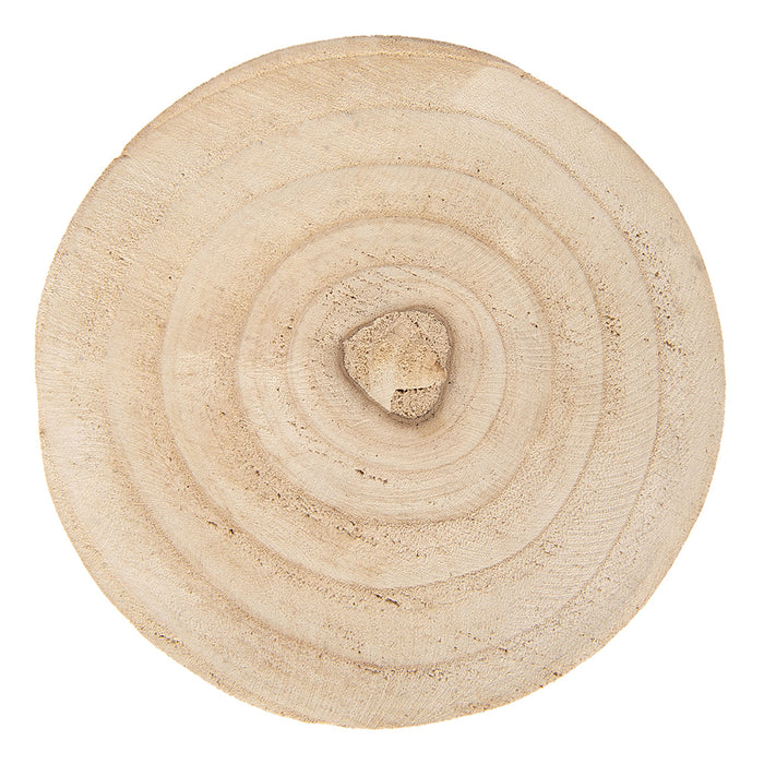 Clayre & Eef Onderzetters Pannen Ø 18 cm Beige Hout Rond