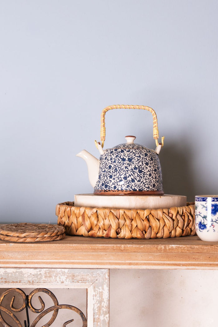 Clayre & Eef Onderzetters Pannen Ø 18 cm Beige Hout Rond