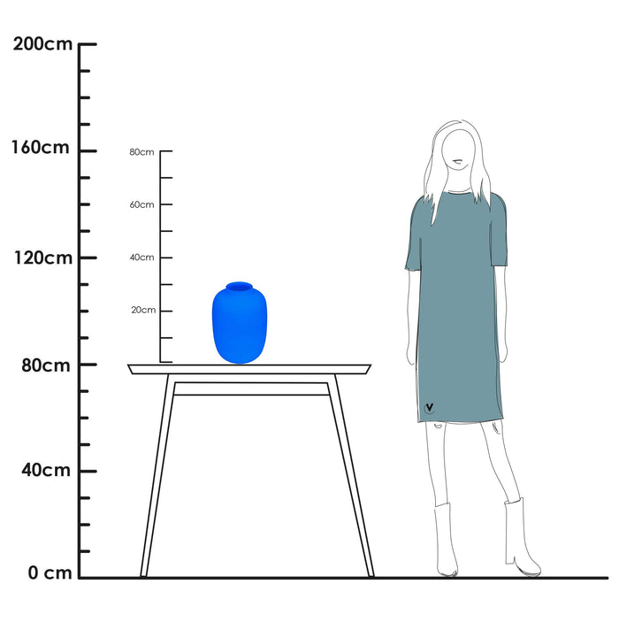 Vase The World Artic S Neon blue Ø21 x H29 cm