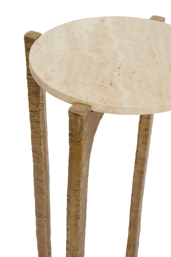 Light & Living - Bijzettafel KANAE - Ø45x64cm - Bruin - Set van 2