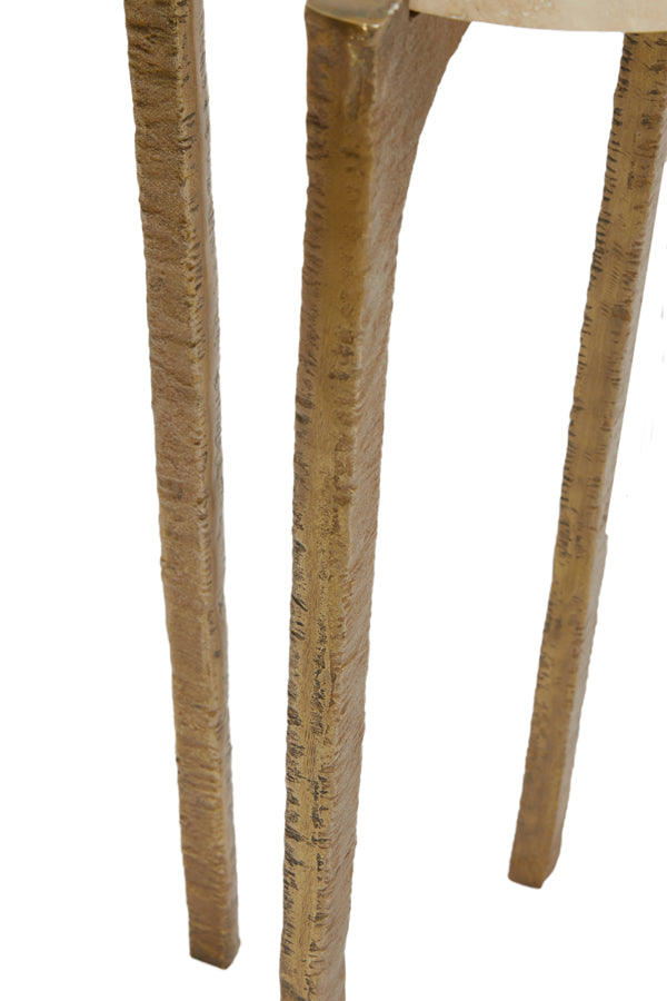 Light & Living - Bijzettafel KANAE - Ø45x64cm - Bruin - Set van 2