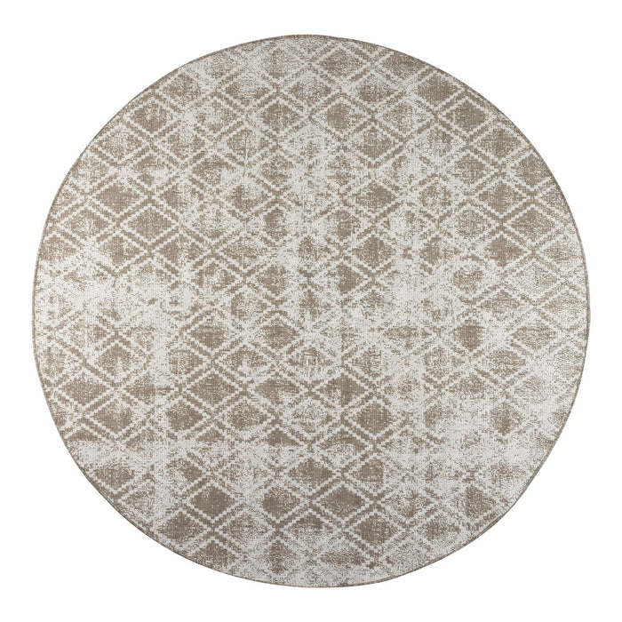 Rond Buitenkleed Frost - Grijs|wit - dubbelzijdig - EVA Interior